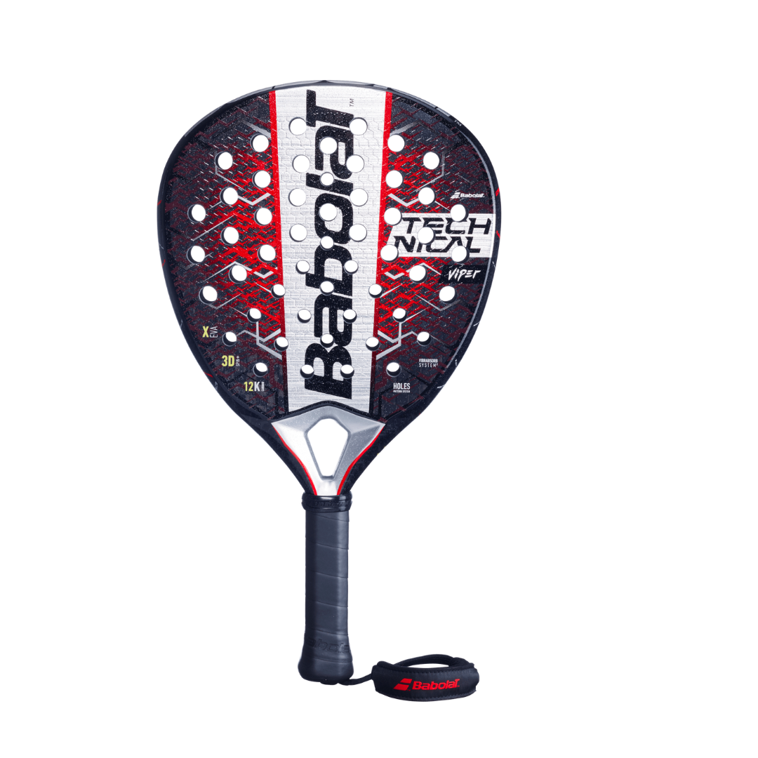Babolat Technical Viper 2025 Padel Racket with black, white, and red design