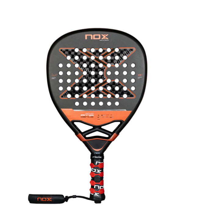 Nox AT10 Genius 12K Attack Padel Racket on a white background