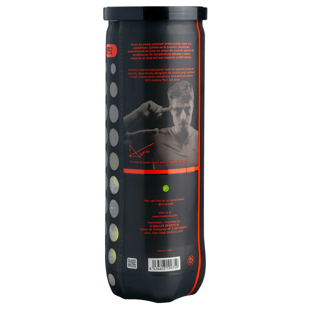 Nox Nerbo Padel Balls (3 Ball Tube)