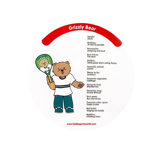 Teddy Padel Kids Racket - Grizzly Bear