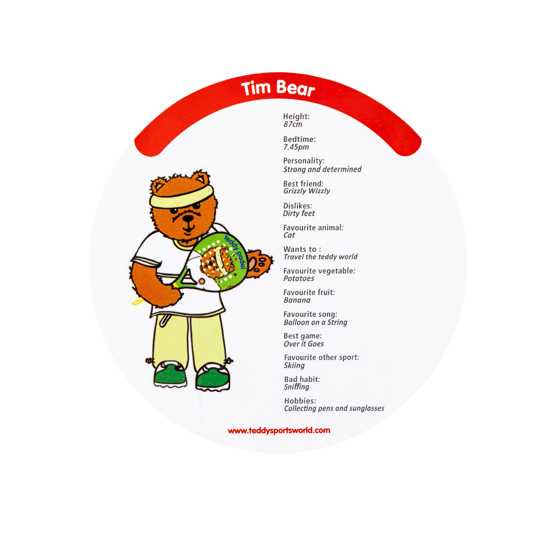 Teddy Padel Kids Racket - Tim Bear