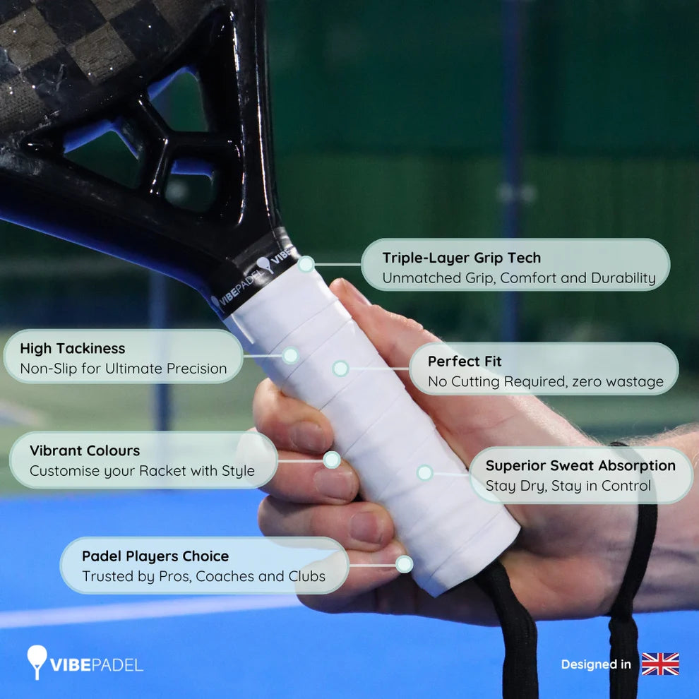 Vibe Padel Overgrip | White (1 x 3 Grips)