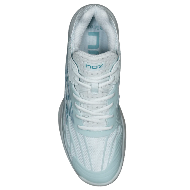 Nox AT10 Lux Women's Padel Shoes - Morning Mist & Turquoise