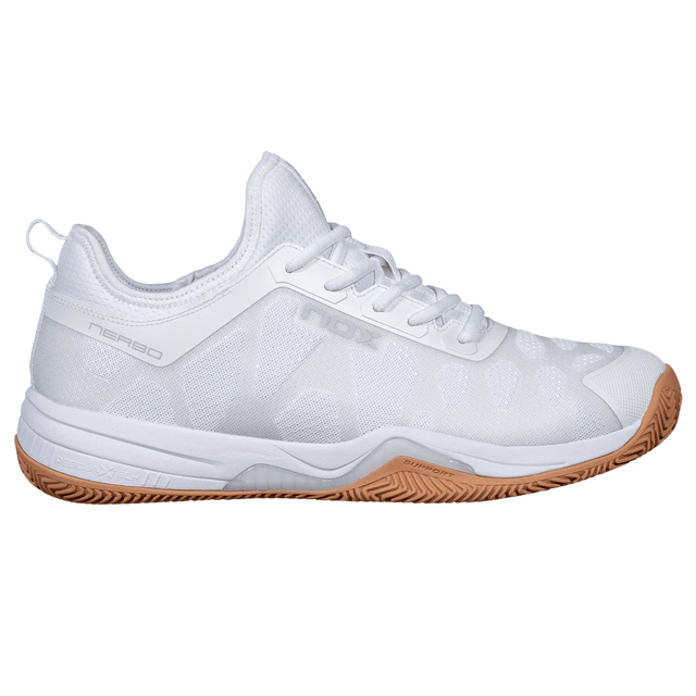 Nox Nerbo Men's Padel Shoes - White & Gum Rubber