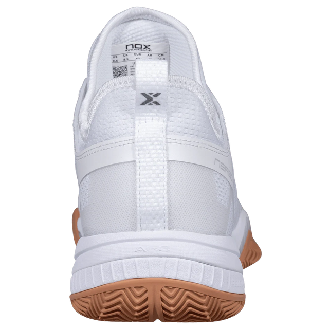 Nox Nerbo Men's Padel Shoes - White & Gum Rubber