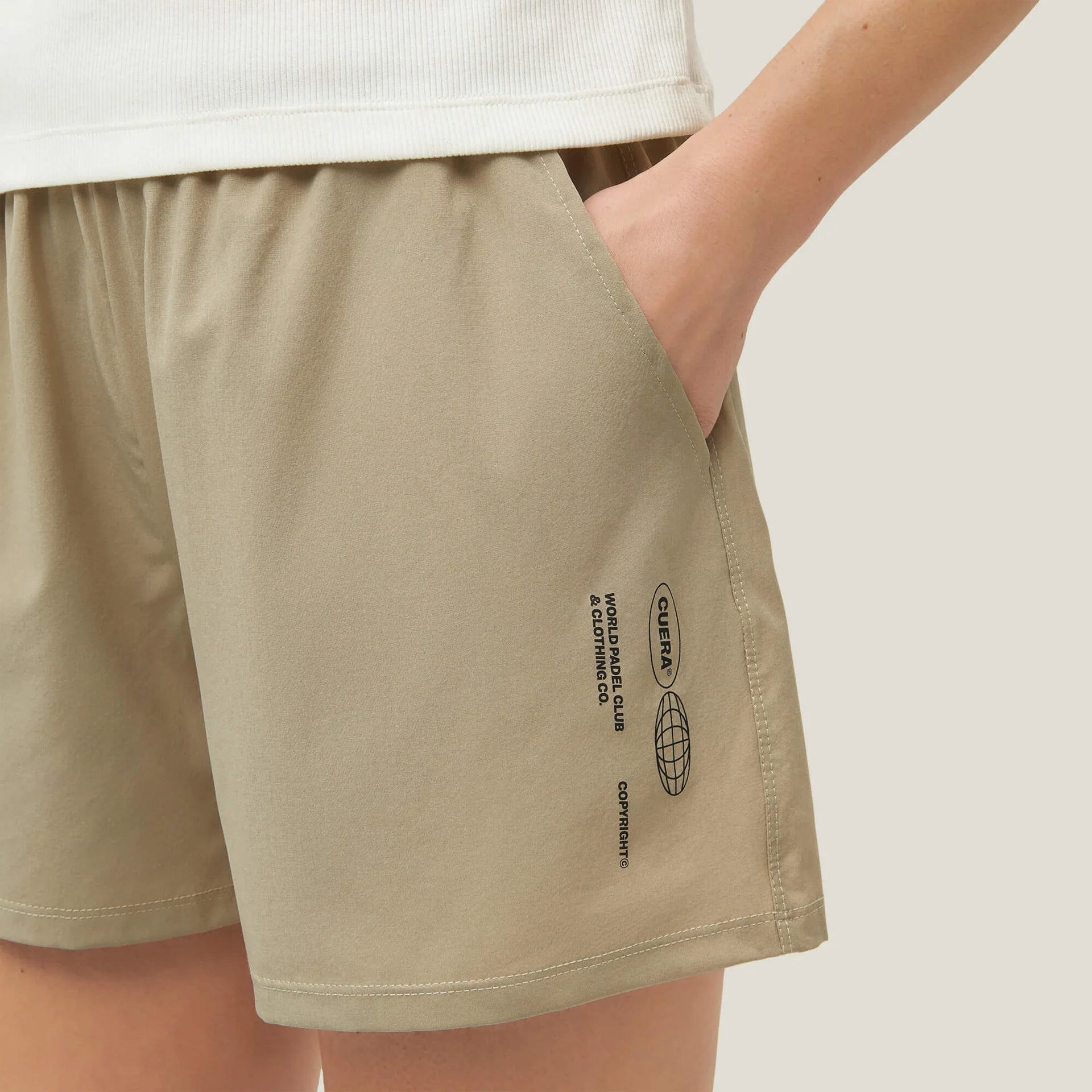 Cuera® Womens Active Globe Shorts Sand