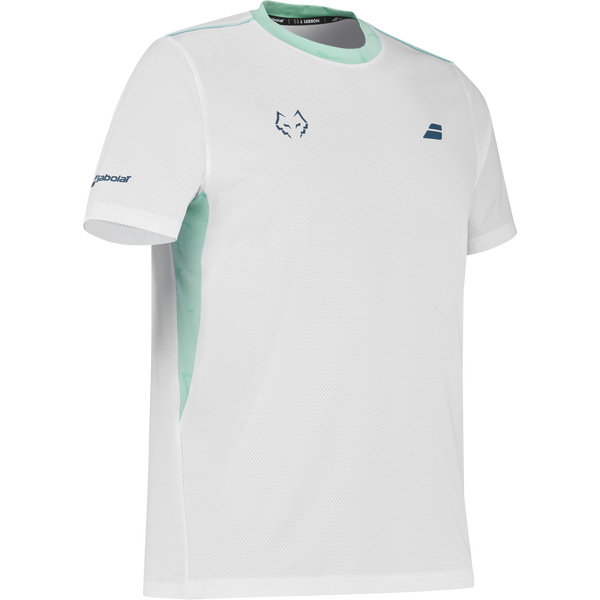 Babolat Men's Crew Neck Tee J. Lebron White