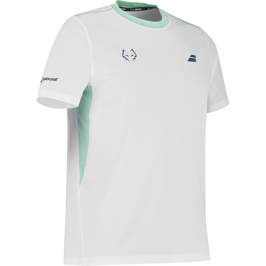 Babolat Men's Crew Neck Tee J. Lebron White