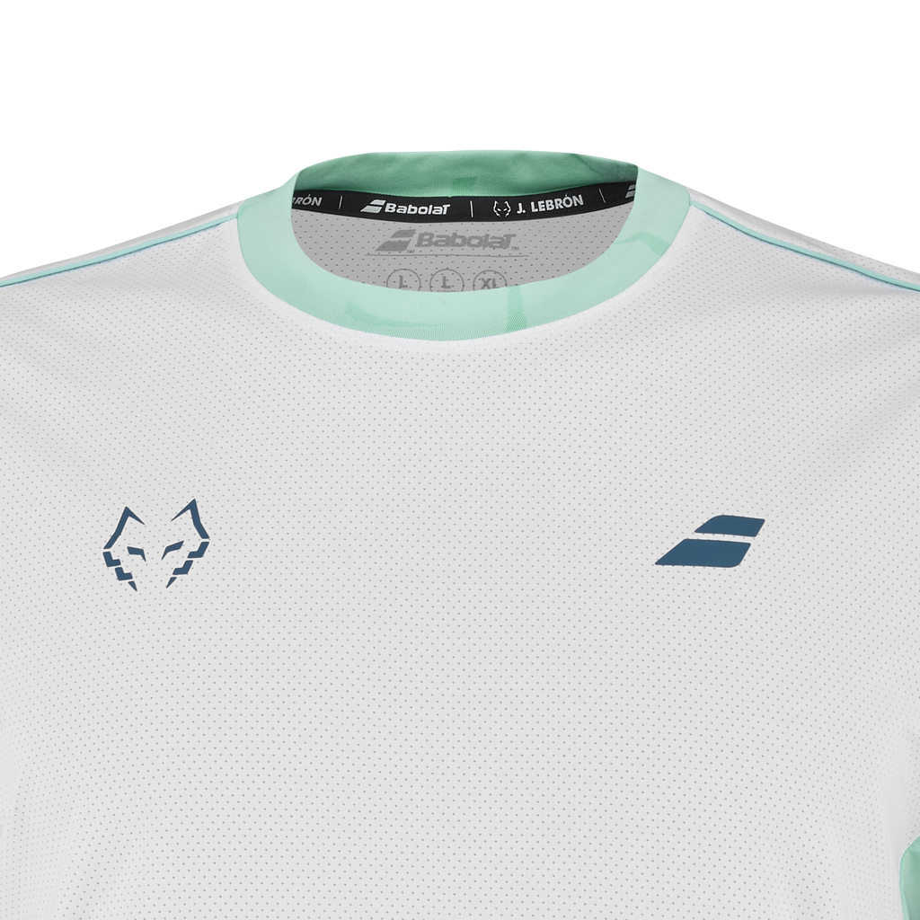 Babolat Men's Crew Neck Tee J. Lebron White
