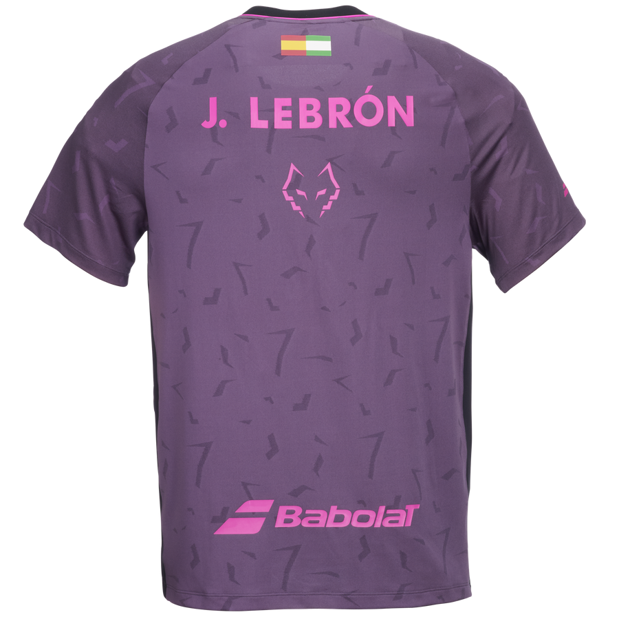 Babolat Men's Replica Tee J. Lebron Black Plum