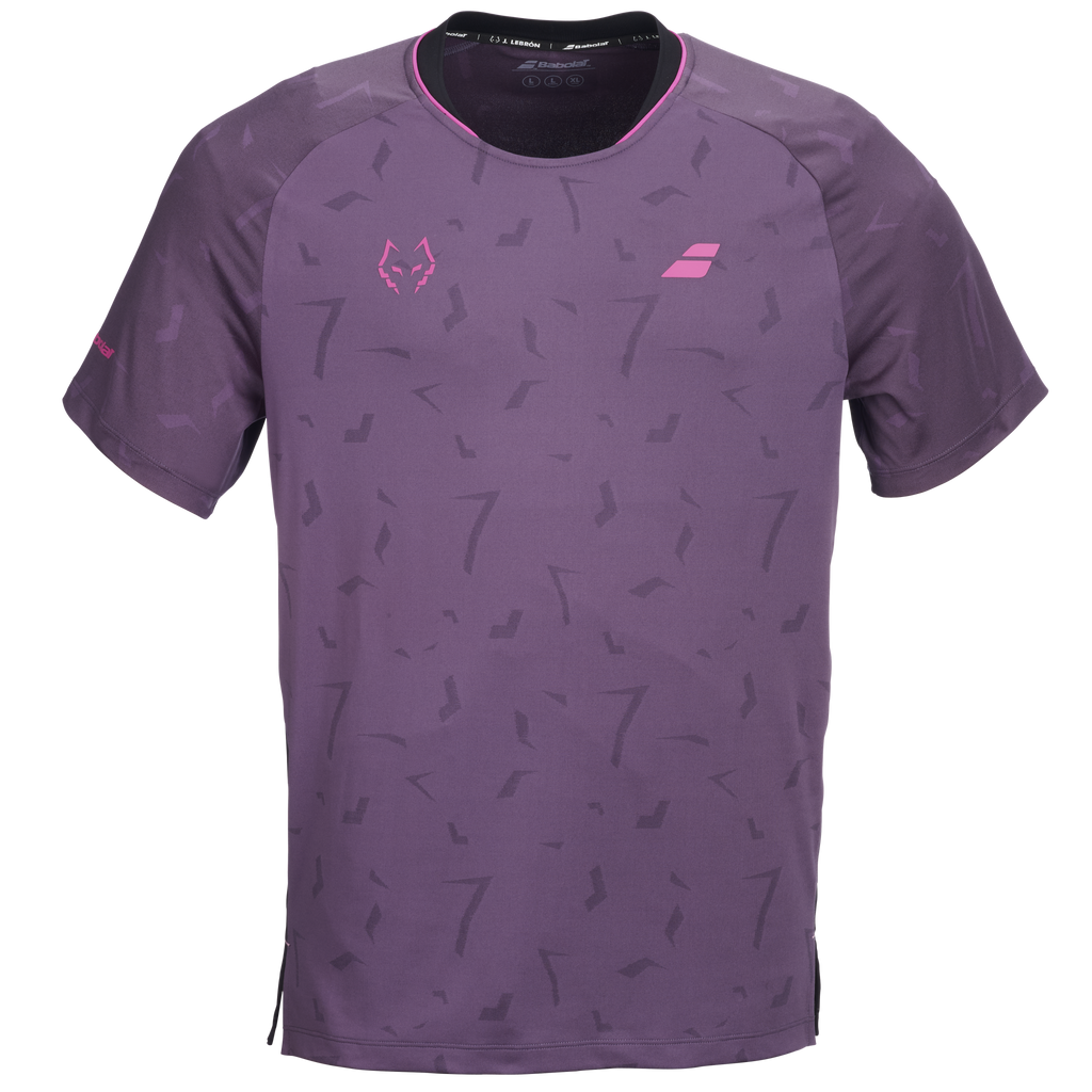Babolat Men's Replica Tee J. Lebron Black Plum