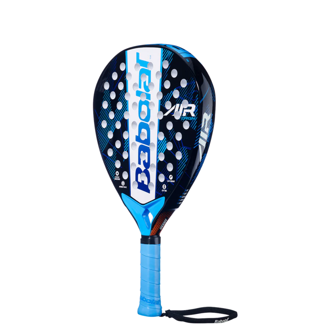 Babolat Air Original Paddle racket with blue and black design on a white background