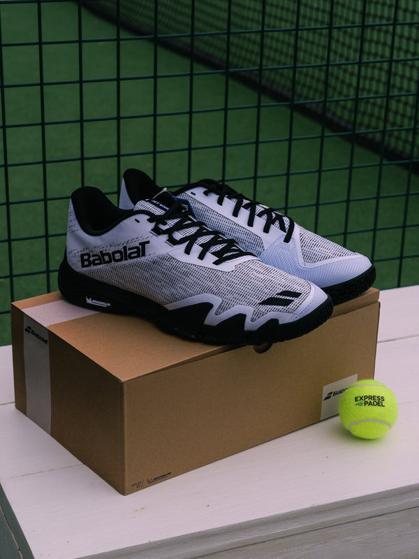 Babolat Jet Viva Men's Padel Shoes - White & Black
