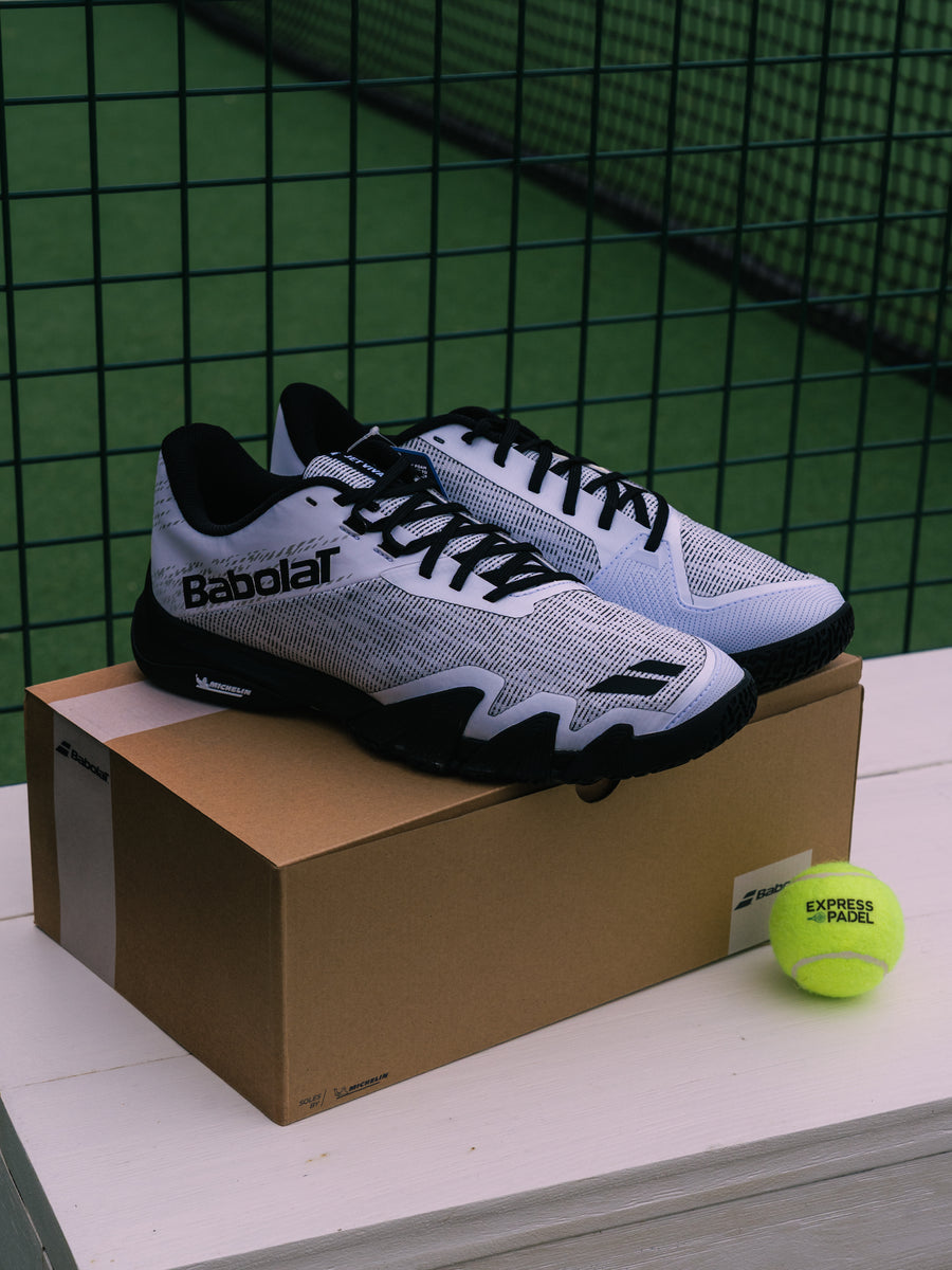 Babolat Jet Viva Men's Padel Shoes - White & Black