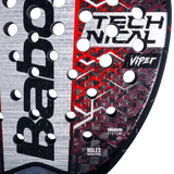 Close-up of a Bablot Technical Viper padel racket.