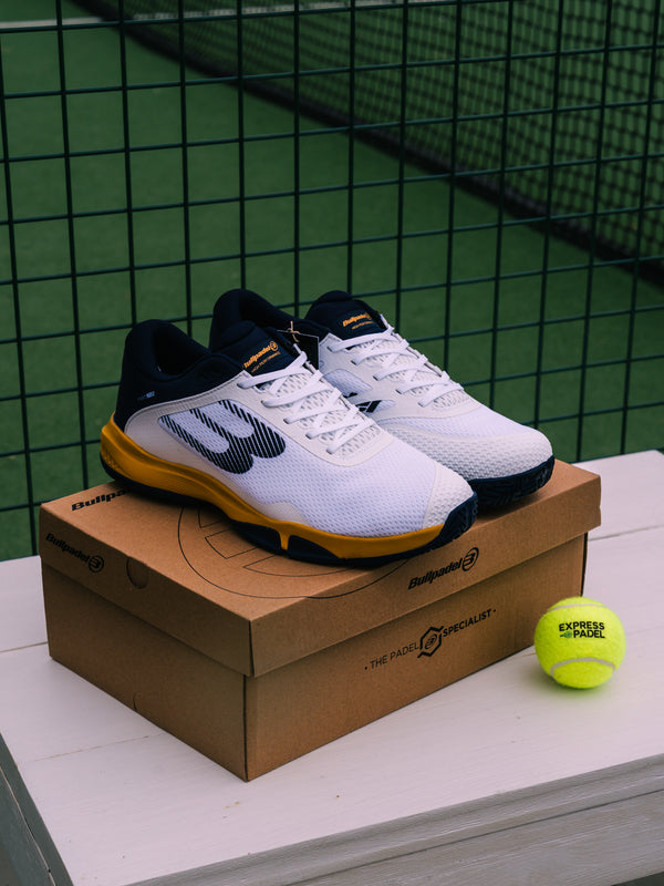 Bullpadel Hybrid Fly 25I Men's Padel Shoes - White & Orange