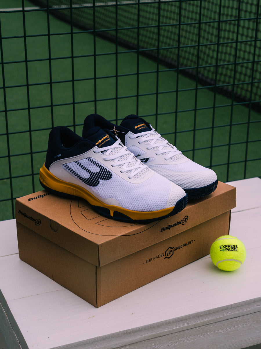 Bullpadel Hybrid Fly 25I Men's Padel Shoes - White & Orange