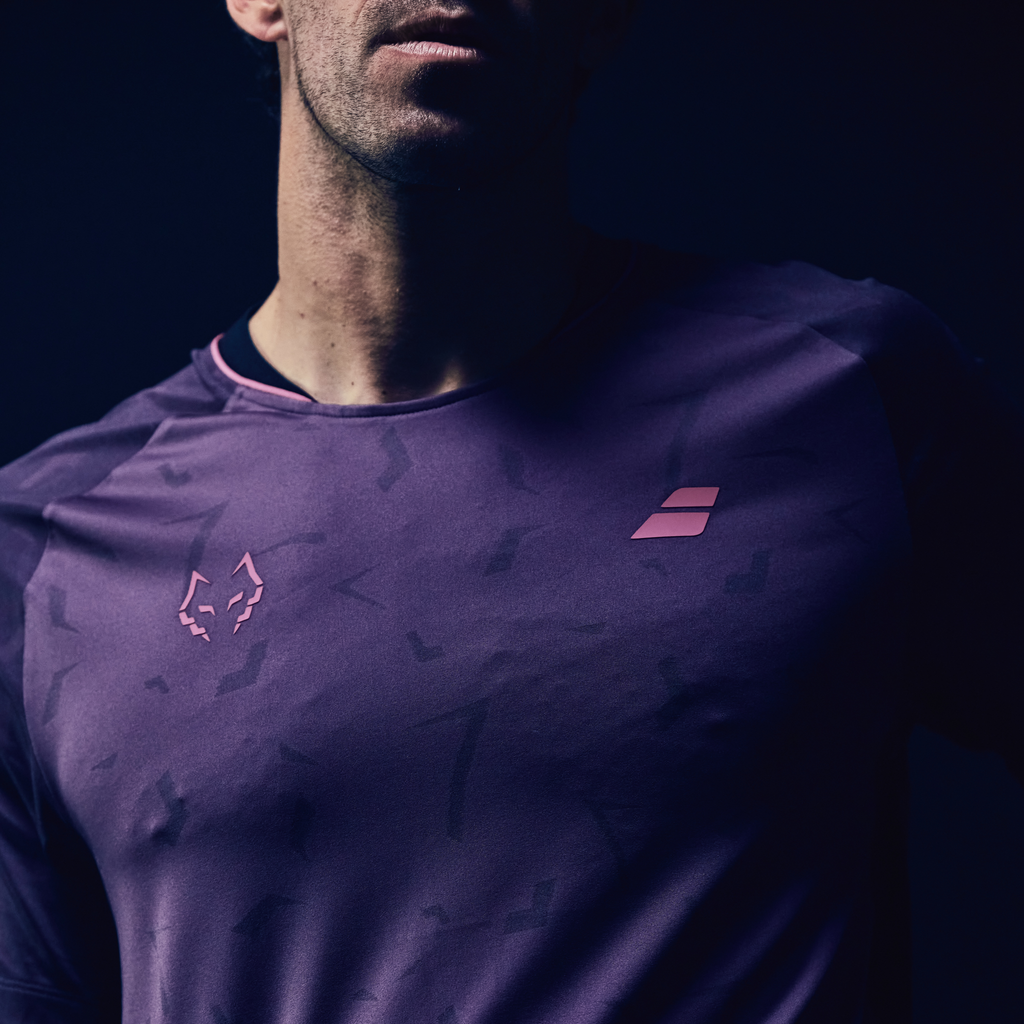 Babolat Men's Replica Tee J. Lebron Black Plum