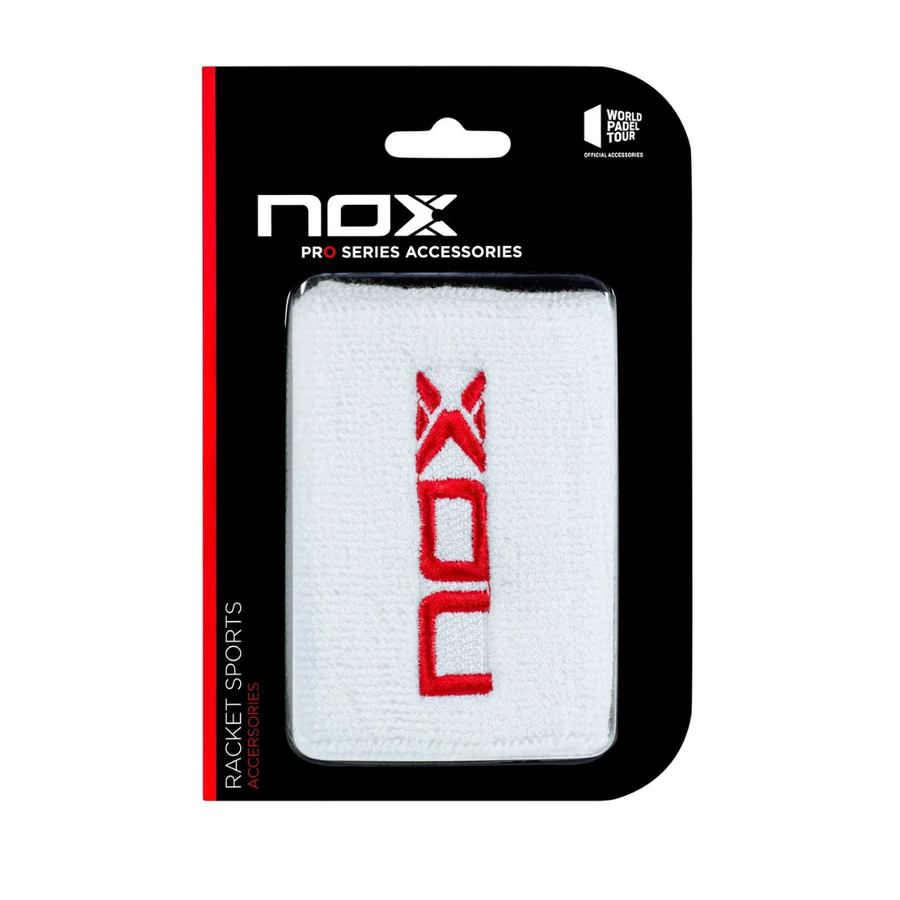 Nox Padel Wristbands (white/red)