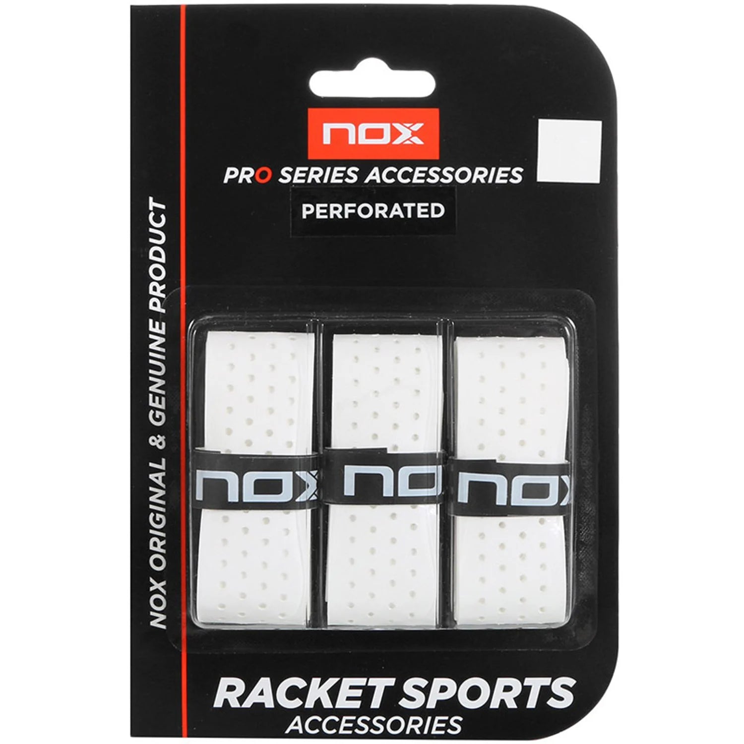 Nox Padel Perforated Overgrip | White (3 Grips)