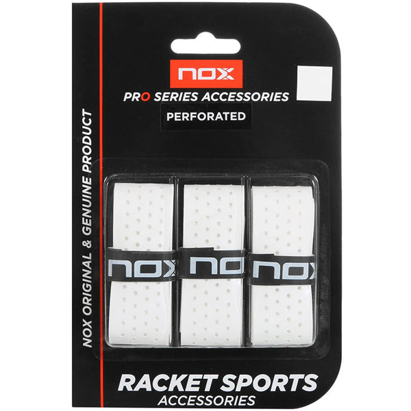 Nox Padel Perforated Overgrip | White (3 Grips)
