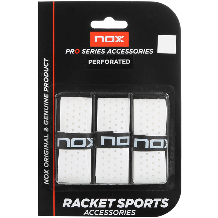 Nox Padel Perforated Overgrip | White (3 Grips)