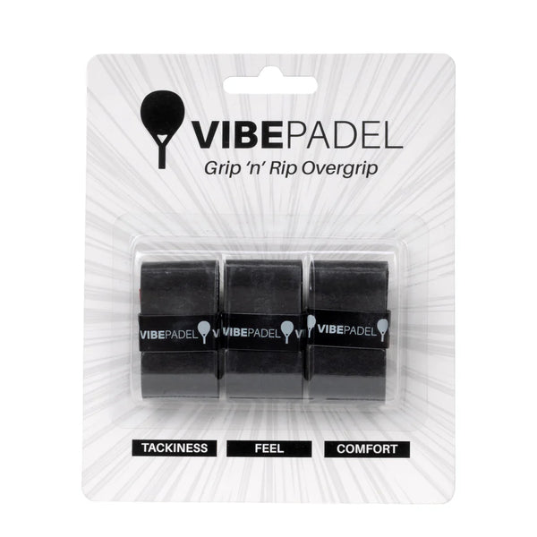 Vibe Padel Overgrip | Black (3 Grips)
