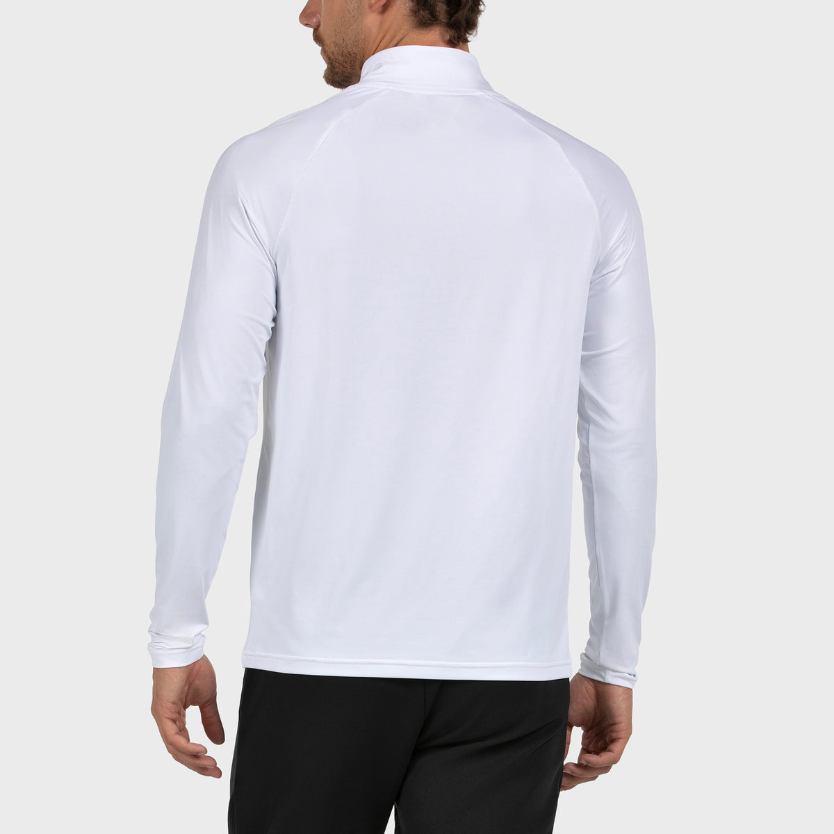 Bullpadel Men's Bisol Quarter Zip Longsleeve Top White
