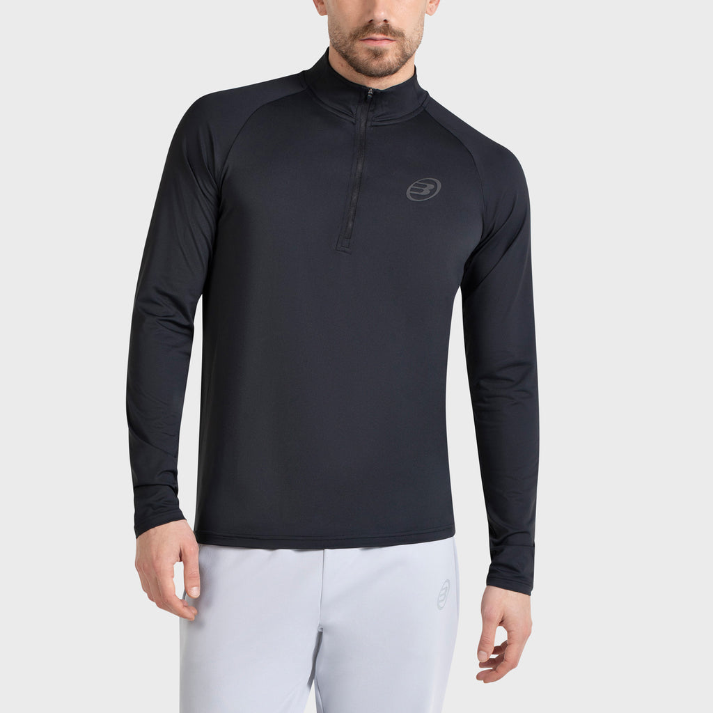 Bullpadel Men's Bisol Quarter Zip Longsleeve Top Black