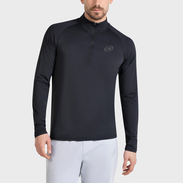 Bullpadel Men's Bisol Quarter Zip Longsleeve Top Black