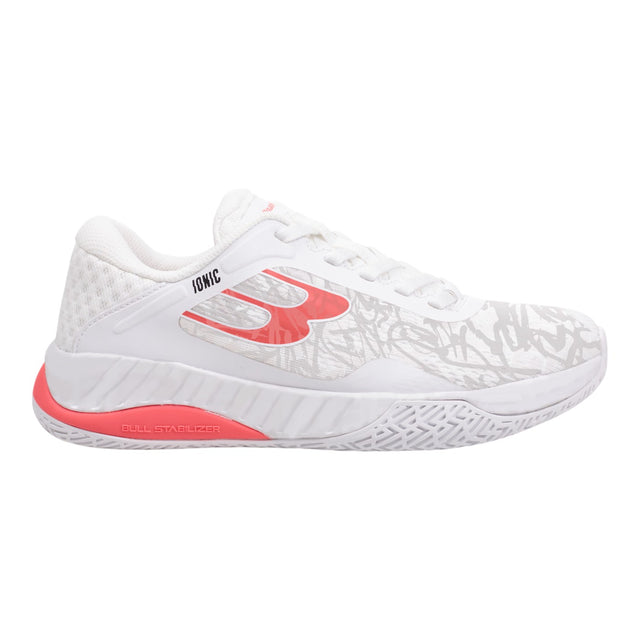 Bullpadel Women's Ionic 25V Padel Shoes - White/Pink