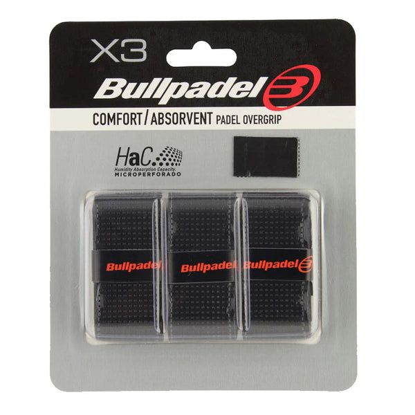Bullpadel Padel Overgrips Black (3 pack)