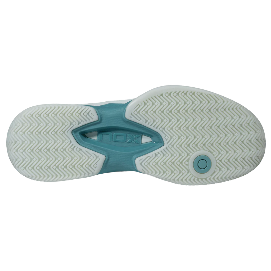 Nox AT10 Lux Women's Padel Shoes - Morning Mist & Turquoise