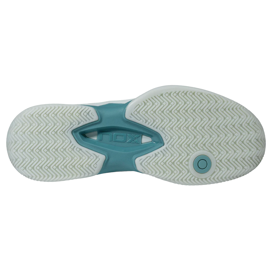 Nox AT10 Lux Women's Padel Shoes - Morning Mist & Turquoise