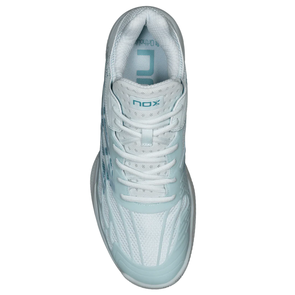 Nox AT10 Lux Women's Padel Shoes - Morning Mist & Turquoise