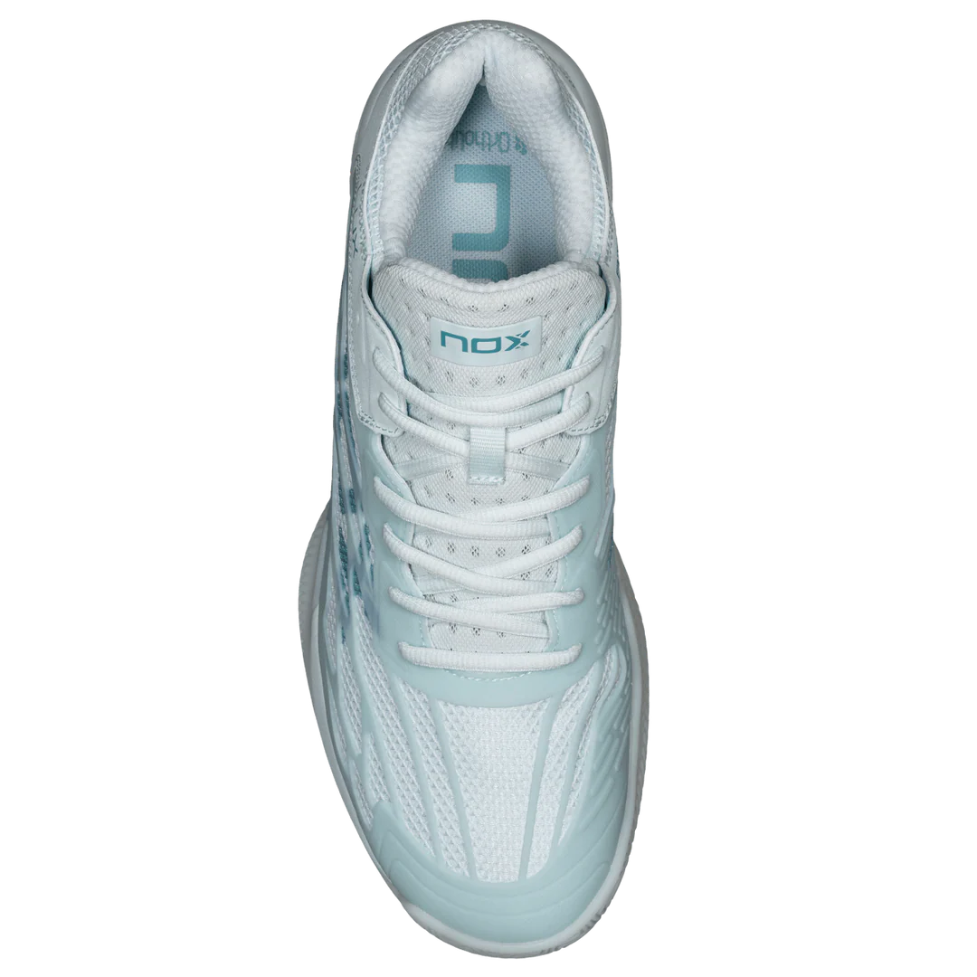 Nox AT10 Lux Women's Padel Shoes - Morning Mist & Turquoise