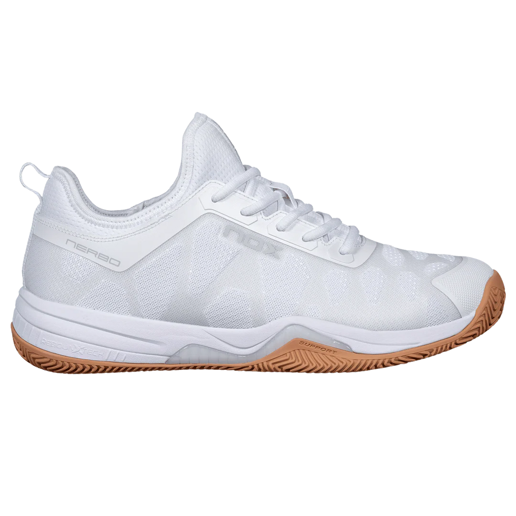Nox Nerbo Men's Padel Shoes - White & Gum Rubber