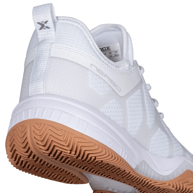Nox Nerbo Men's Padel Shoes - White & Gum Rubber