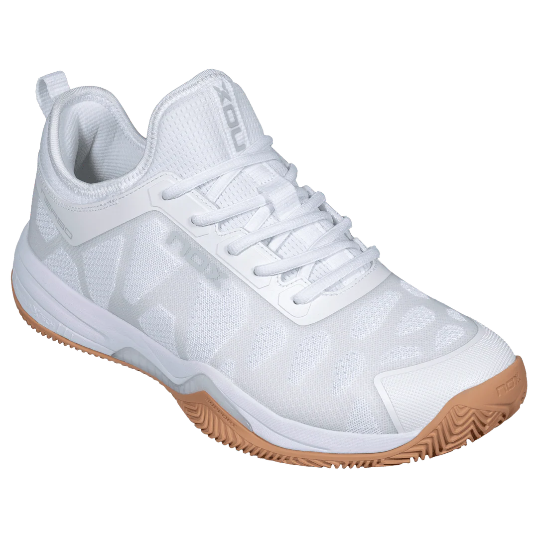 Nox Nerbo Men's Padel Shoes - White & Gum Rubber