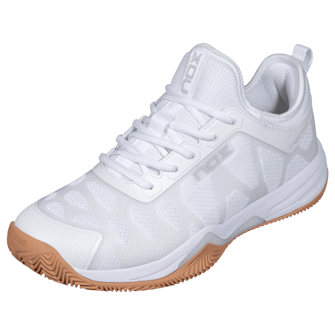 Nox Nerbo Men's Padel Shoes - White & Gum Rubber