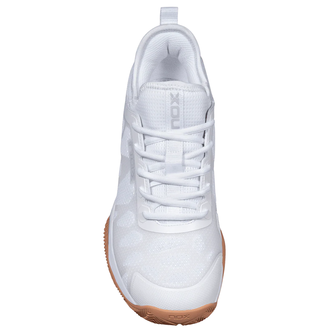 Nox Nerbo Men's Padel Shoes - White & Gum Rubber
